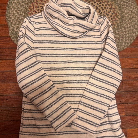 LL bean cozy soft lined midweight pullover size small striped  soft lined midwei - Picture 1 of 9